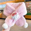 Cachecol Infantil Outono e Inverno Cachecol Espessado à Prova de Vento para Meninos e Meninas 2025 Novo Protetor de Pescoço Quente com Forro de Fleece para Bebê