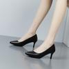 Zapatos de Primavera para Mujer 2024 de Fábrica Original Zapatos de Tacón Alto de Piel de Punta Zapatos de Negocios de Boca Baja Cómodos para Combinar Zapatos de Trabajo