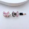 Fecho Banhado a Ouro com Incrustação de Zircônia, Fecho Borboleta de Uma Fileira, Fecho para Colar de Pérolas Artesanal DIY, Acessórios de Joias