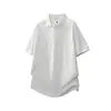 Camisa Polo Jacquard G-stone com Padrão Escuro para Homens, Verão, Gola V, Manga Curta, Tendência, Solta, Casual, para Meninos