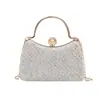 Bolso de cadena de perlas, nueva colección 2025, adornado con pedrería brillante, bolso de noche elegante, versátil y moderno, bolso de hombro para mujer