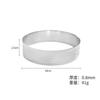Molde de Anillo de Torre Redondo Perforado de Acero Inoxidable 430 Elevado de 2.5 Altura Transfronterizo con Agujero Anillo para Tarta Mousse de Queso Francés