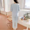 Pijama Feminino Novo Estilo Outono/Inverno 2026, Desejo Puro De Rong Calor Casual, Pode Ser Usado Fora, Cardigã, Roupa de Casa de Manga Longa
