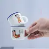 Yue Rui Criativa Mini Caneca de Esmalte Nostálgica Nezha Pequena Xícara de Chá Cerâmica Desenho Animado Xícara de Chá com Alça Personalizada Pequena Caneca