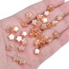 10 Estrellas Pentagonales de Vidrio Multicolor Chapado Color Aurora Cristales Mágicos Cuentas Accesorios de Material para Pulsera DIY Hecha a Mano
