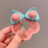 Pinza Pequeña Roja con Lazo para Niñas Oreja de Gato Pinza de Princesa Pinza para Flequillo Pinza para el Cabello para Niñas 2026 Nuevo Accesorio para el Cabello