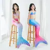 Traje de baño de cola de sirena para niños de comercio exterior europeo y americano, traje de baño para bebé con aletas, atuendo de actuación para niñas, secado rápido