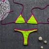 2022 nuevo bikini sexy europeo y americano sin espalda pequeño fresco multicolor dividido traje de baño bikini para mujer bikini de punto base de bikini