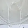 Nuevos accesorios de boda cuerno cuerno arco de flores camino terminado guía de camino boda al aire libre en el césped estante curvo color marfil