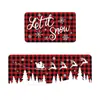 Alfombrillas de Navidad transfronterizas, lavables y fáciles de limpiar, absorbentes y antideslizantes, juego de alfombrillas de cocina de terciopelo de cristal