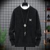 2023 comércio exterior transfronteiriço novo suéter de malha chenille masculino jovem coreano gola redonda cor sólida solto