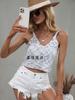 Camisola de Ganchillo para Mujer de Verano y Primavera, Ajustada, de Comercio Exterior, Calada, Color Sólido, Estilo Europeo y Americano, para Viajar al Trabajo