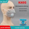 KN95 Máscara de válvula de respiração de carvão ativado Máscara anti-poeira industrial de 7 camadas espessada montada na cabeça com tira de esponja