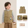 Colete Acolchoado Infantil Panda Kaka Cardigã de Inverno para Meninos Top Outono/Inverno para Meninas Roupa de Inverno para Bebê