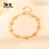 Pulseira Estrela Flor Mar Prata de Lei S925 Pulseira Flor Pequena Doce Princesa Japonesa e Coreana Livrinho Vermelho Mais Vendida Mesmo Estilo