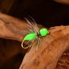 Feather Ant Griffith Flying Fly Hook Luya Conjunto de microobjetos Boca de cavalo listrada branca Inseto biônico Isca de pesca falsa