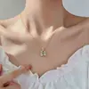 Collar de Plata de Ley 925 para Mujer, Accesorios de Alta Gama, Joyería de Nicho de Lujo Ligero, Collar con Colgante de Circonita Super Brillante Que No Se Desvanece