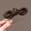 Pente para Cabelo com Estampa de Leopardo Retrô Doce Sem Costura com Múltiplos Dentes Estilo Coreano High-End Versátil Presilha de Cabelo para Mulheres Adultos Acessórios de Cabelo Headwear