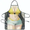 Avental Impermeável à Prova de Óleo Alto Valor de Cor Desenho Animado Fofo Criativo Avental Homens Musculosos Avental Divertido Personalidade