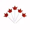 Decoración de pastel 50 piezas de cebolla dorada corazón estrella Corona Enchufe para pastel Decoración de pastel de cumpleaños Tarjeta de fiesta