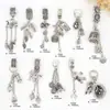 Nuevo Pulsera Estilo Chino Borla Colgante Estilo Étnico Calabaza Lazo Flor de Loto Colgante Cristal Pulsera Plata Antigua Accesorios