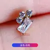 Pendientes de Aleación de Titanio F136, Pasadores para el Cabello, Zirconia 5A Rosca Interna Elegantes Clavos para Hélice Auricular, Clavos para Labio, Joyería para Piercings de Titanio G23