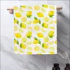 Toalla de Verano Caluroso con Patrón de Limón Transfronteriza Impresión Digital Fruta Trapo de Cocina Fibra Super Hada para el Hogar Toalla de Té