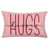 Fundas de Almohada Personalizadas para el Día de San Valentín Transfronterizas, Decoración de Atmósfera Festiva, Fundas de Cojín para Sofá del Hogar, Fundas de Cojín en Forma de Corazón para Dormitorio