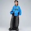 Ropa Trendy Infantil de Street Dance Hip-Hop Niños y Niñas Ropa Deportiva Genial y a la Moda Conjunto de Atuendo para Performance de Baile Hip-Hop Estilo Callejero