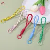 Lanyard de encaje colorido para teléfono móvil 2026 nuevo modelo hecho a mano anti-pérdida anti-caída correa corta de muñeca cadena de teléfono móvil llavero
