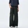 2026 Nuevos Pantalones de Trabajo Vintage Lavados y Desgastados de Alta Calle Americana para Hombres y Mujeres, Pantalones Largos Rectos Sueltos de Pierna Ancha