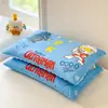 Almohada larga de gofre de dibujos animados de seda de hielo floral para que las niñas duerman en la cama, almohada para las piernas para dormir de lado, cojín de maternidad
