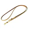 Bolsa Transversal Feminina Alça Única de Couro Fivela Alça de Bolsa Transversal 5mm de Espessura Marrom Escuro Preto Alça de Couro