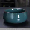 Cuenco de Cerámica Ru Kiln para Agua de Té Casero, Juego de Té Kung Fu, Lavapinceles para Ceremonia del Té, Lavador de Té Azul Grande, Taza de Agua, Cenicero, Lavabo de Agua
