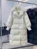 Jaqueta de Algodão com Penas para o Inverno 2025 Feminina Estilo Coreano Acima do Joelho Longa Nova Moda Engrossada Sensação de Fofo Solta Tamanho Grande