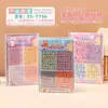Zc-Tt86 Pegatinas de Nariz Pequeña para Uñas 48 Piezas en una Caja, 2 Hojas de Materiales de Pegatinas de Nariz Pequeña para Decoración de Diario DIY