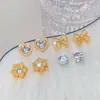 Pendientes de Tachuela de Moissanita Súper Brillantes, Estilo Ins, Lindos y Elegantes, Set de Pendientes Delicado y Compacto, Joyería de Oreja al por Mayor