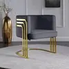 Sillón individual, acero inoxidable color dorado de lujo ligero, moderno minimalista para sala de estar, recepción de ocio y silla de reunión