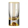 Balança 0,1kg Folha de Ouro Montanha Dourada Montanha Azul Dispenser para Taça de Vinho Branco Uso Doméstico Criativo Vidro de Luxo Leve Copos 0,1kg