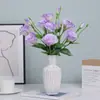 Nubes de Flores Artificiales 3 Horquillas Exquisito Platycodon Grandiflorum Estilo Europeo de Alta Gama Decoración de Bodas Hoteles Accesorios de Fotografía Flores Falsas