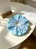 Atacado em estoque scrunchies de renda floral cintura fina, scrunchies de cetim com strass, elásticos de cabelo, tiaras