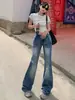 Jeans acampanados para mujer, estilo fino de primavera/otoño, nueva colección 2026, modernos y de corte relajado, corte ajustado, tiro bajo, pantalones acampanados de pierna recta