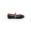 Primer Encuentro Verano 2026 Zapatos Mary Jane Poco Profundos Estilo Ballet Punta Redonda con Remaches y Correa de Lazo Plisada para Mujer