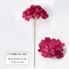 Hortênsia artificial de seda de cor única para decoração de casamento, material de fundo e paisagismo de parede floral
