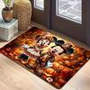 Hoja de Arce de Otoño Transfronteriza Acción de Gracias Dibujos Animados Mickey Terciopelo de Cristal Felpudo Felpudo de Entrada Temu Dropshipping