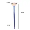 Em Estoque na Fábrica Pincel Único Pequeno em Forma de Leque, Pincel para Pó, Pincel para Máscara, Pincel Iluminador Facial, Pincel para Ácido Frutícola com Cabo de Madeira e Cerdas Macias