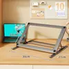 Soporte para portátil para uso doméstico, estante plegable de altura ajustable para escritorio, adecuado para escritorios de dormitorios estudiantiles, plegable