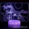 Transfronteiriço dedicado à série de guerreiros evangélicos EVA Novo Século de Fujian e Guangdong Luminária de mesa 3D LED colorida Controle remoto por toque Luz Noturna