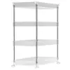 Estante de Almacenamiento para Espacios Pequeños Hogar Baño Acrílico Transparente Carrito Lateral Estrecho Gabinete Lateral de Múltiples Niveles Carrito con Ruedas