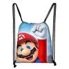 2024 Transfronteiriço Mario Brothers 3D Novo Filme Irmãos Mochila Escolar Cordão Mochila Bolso com Cordão Estudantes do Ensino Fundamental